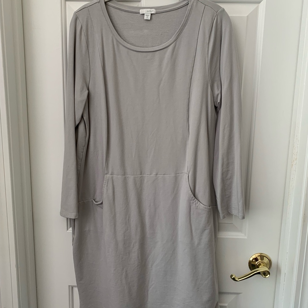 Gray Long Sleeve Dress